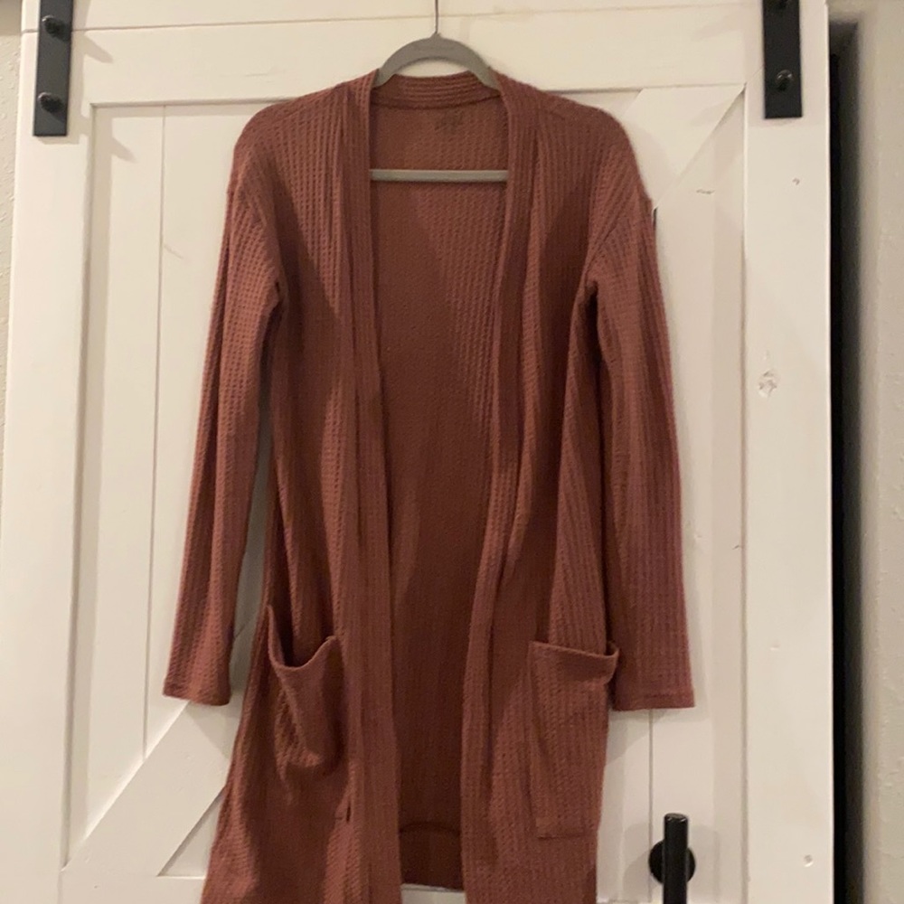 Waffle knit cardigan size small